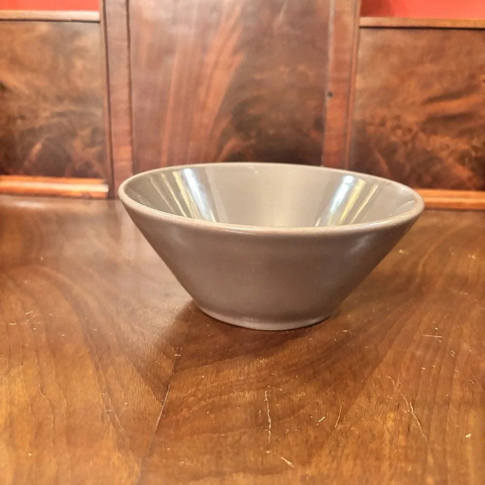 Pampered Chef Gray Soup Cereal Bowls Set of 3 Stoneware 6